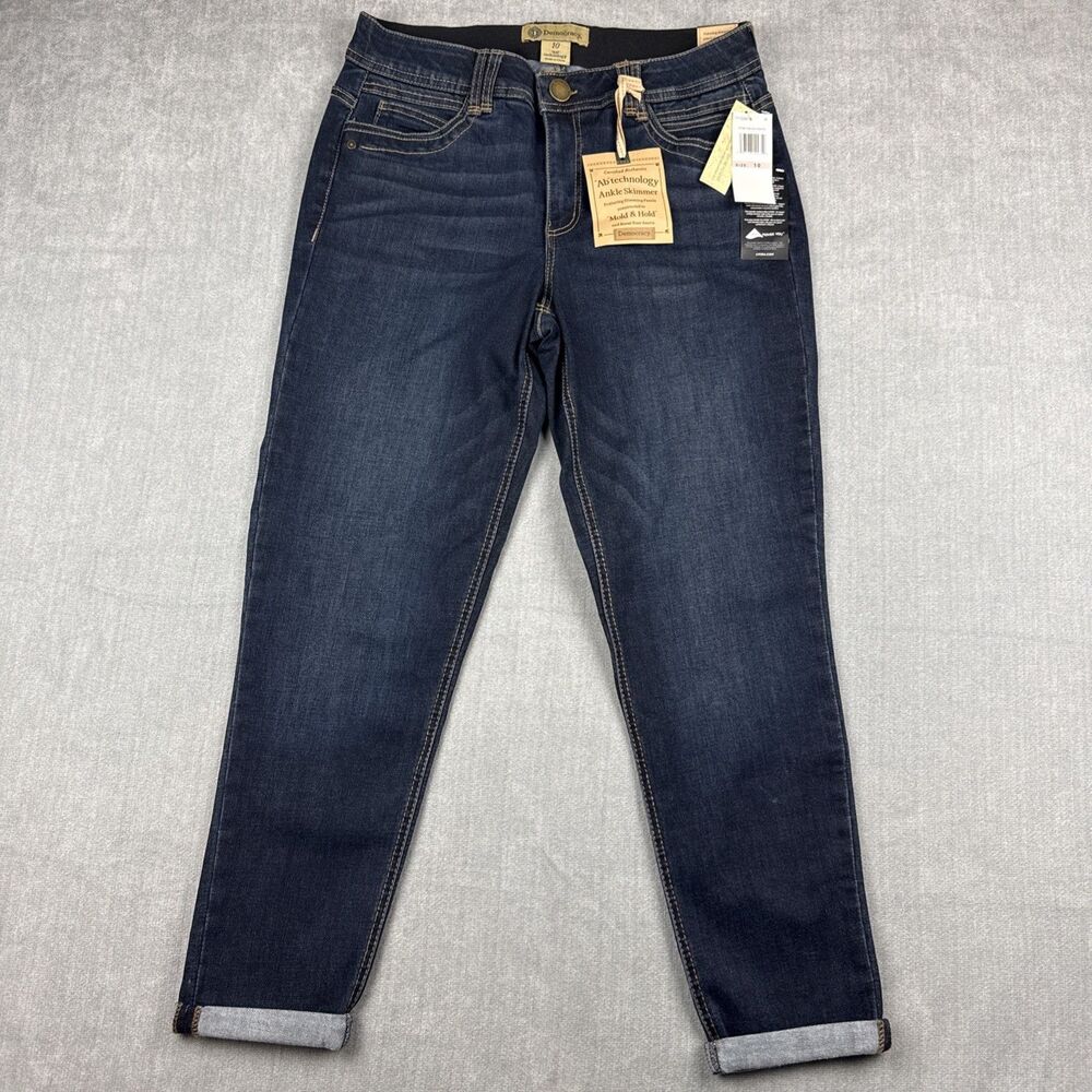 Democracy Pants Jeans Womens Size 10 Ab Technology Ankle Skimmer Stretch New